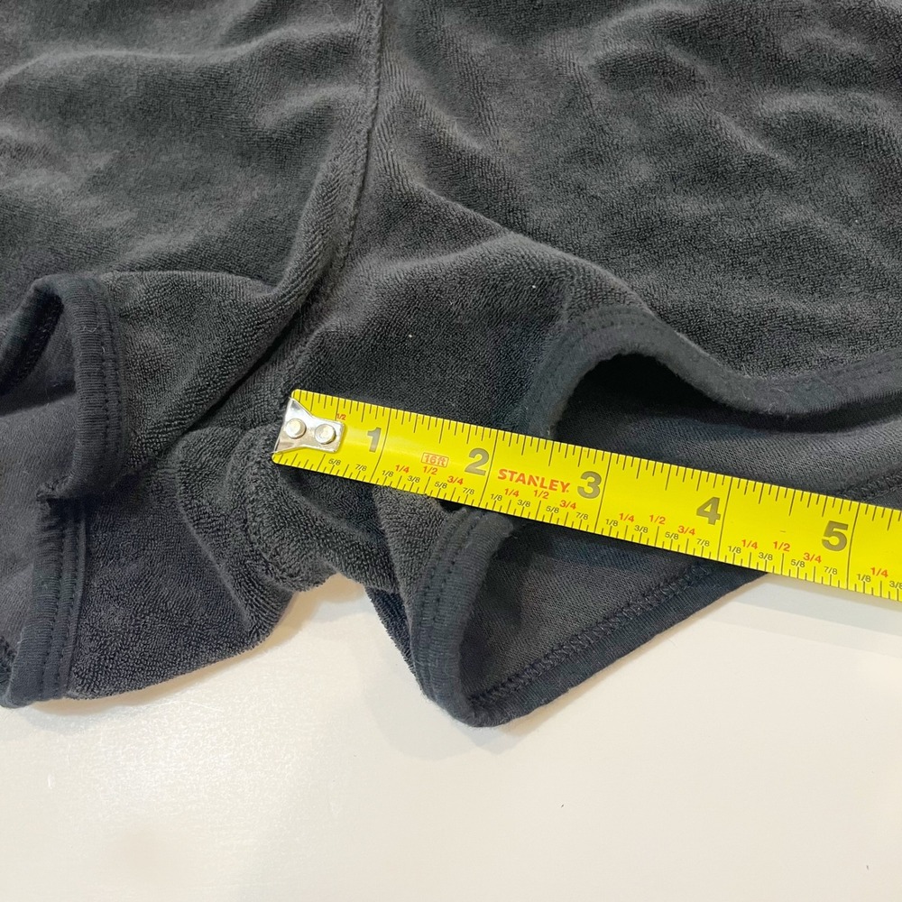 Nike Court Heritage Black Terry Tennis Shorts Loose Fit Athleisure Womens Medium - Picture 7 of 8
